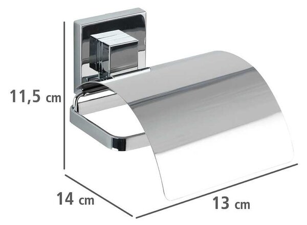 Set di accessori da bagno autoportanti color argento in plastica lucido Quadro - Wenko