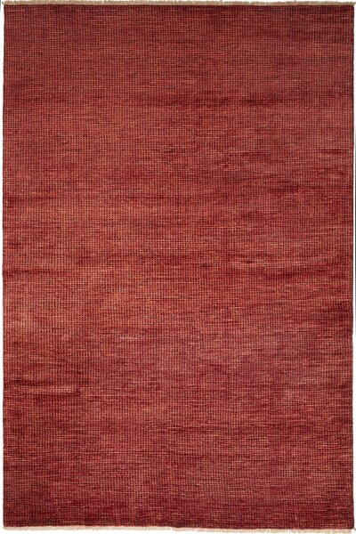 Tappeto Shayan Pakistan Tinta Unita Rosso Mattone 120x181 Cm