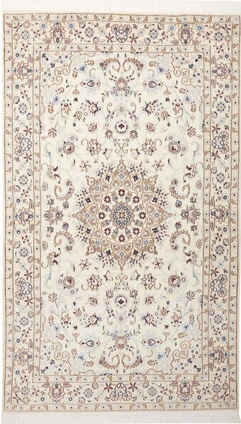 Tappeto Nain 9la Persia Medaglione Crema Blu 125x210 Cm