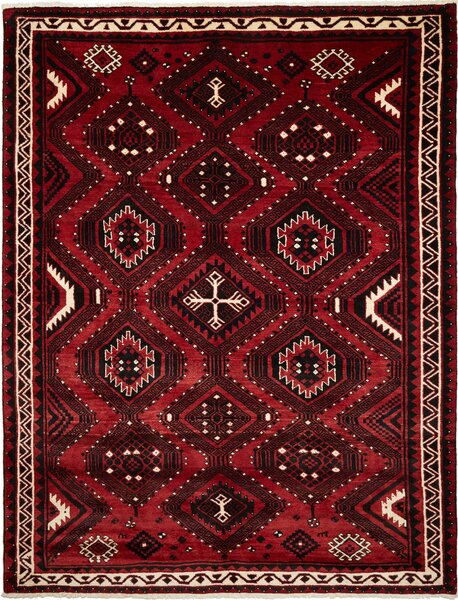Tappeto Lori Persia Geometrico Rosso Nero 235x300 Cm