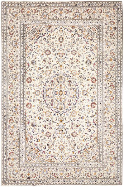 Tappeto Kashan Persia Medaglione Crema Blu 205x312 Cm