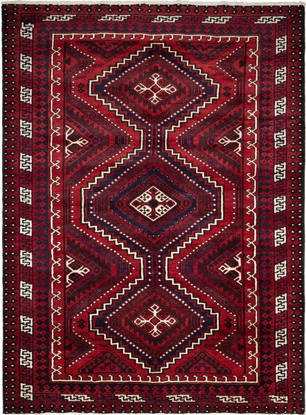Tappeto Lori Persia Geometrico Rosso Blu Crema 225x305 Cm