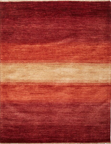 Tappeto Shayan Pakistan Astratto Rosso Beige Sfumato 158x203 Cm