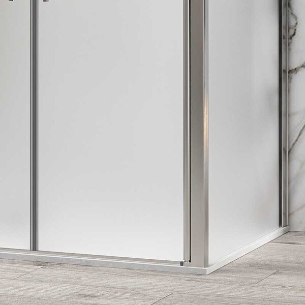 Kamalu box doccia 80x120 apertura saloon vetro satinato altezza 200h | ks2800as