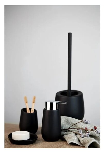 Set di accessori da bagno nero opaco in ceramica Badi - Wenko