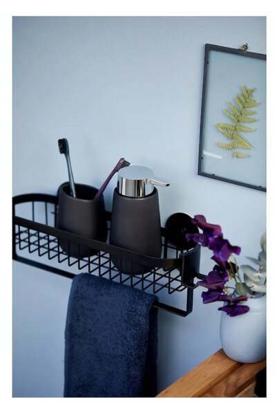 Set di accessori da bagno nero opaco in ceramica Badi - Wenko