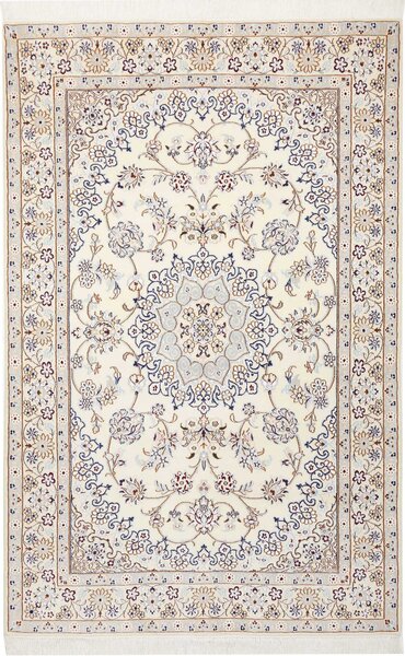 Tappeto Nain 9la Persia Medaglione Crema Blu 130x203 Cm