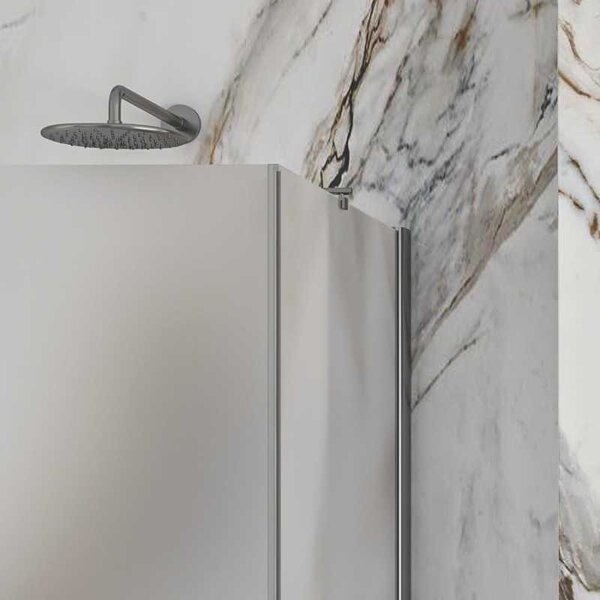 Kamalu box doccia 80x80 battente vetro satinato altezza 200h | ks2800fao