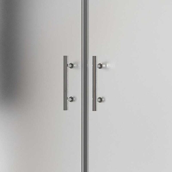 Kamalu box doccia 80x120 apertura saloon vetro satinato altezza 200h | ks2800as
