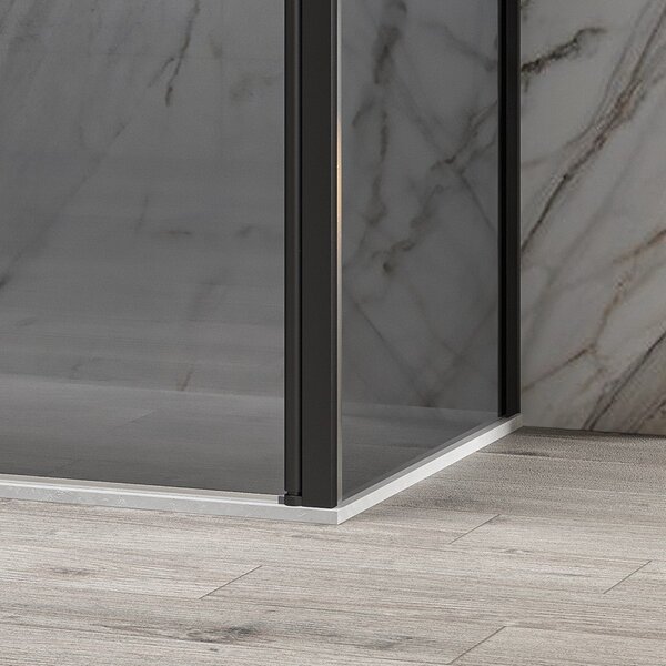 Kamalu box doccia 70x120 apertura saloon vetro fumé altezza 200h | ks2800af