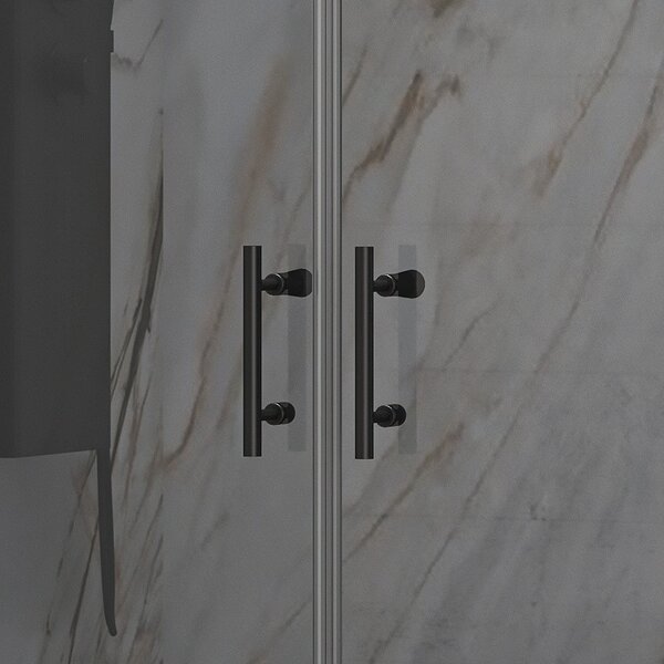 Kamalu box doccia 70x120 apertura saloon vetro fumé altezza 200h | ks2800af