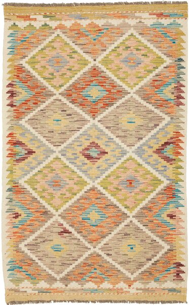 Tappeto Kilim Afghanistan Geometrico Multicolore Pastello 82x131 Cm