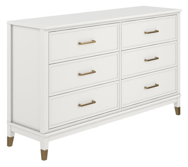 Cassettiera bianca 144x85x41 cm Westerleigh – CosmoLiving by Cosmopolitan