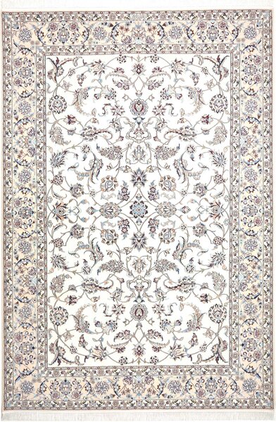 Tappeto Nain 6la Persia Floreale Avorio Blu 160x235 Cm