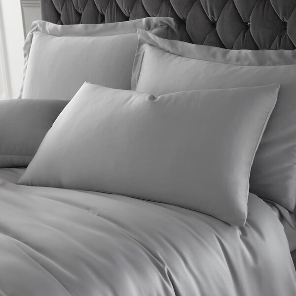 Biancheria grigia per letto matrimoniale 200x200 cm Silky Soft - Catherine Lansfield