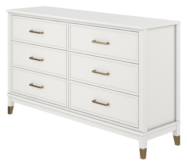 Cassettiera bianca 144x85x41 cm Westerleigh – CosmoLiving by Cosmopolitan