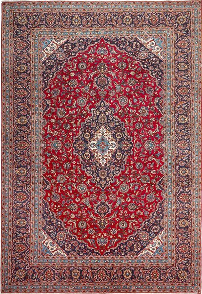 Tappeto Ardakan Persia Medaglione Rosso Blu 250x360 Cm