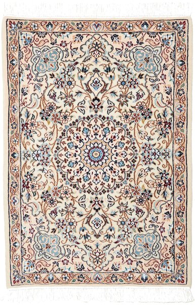 Tappeto Nain 9la Persia Medaglione Crema Blu 65x95 Cm