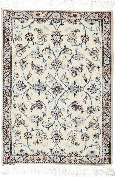 Tappeto Nain 6la Persia Floreale Avorio Blu 64x90 Cm