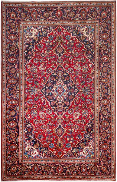 Tappeto Ardakan Persia Medaglione Rosso Blu 200x312 Cm