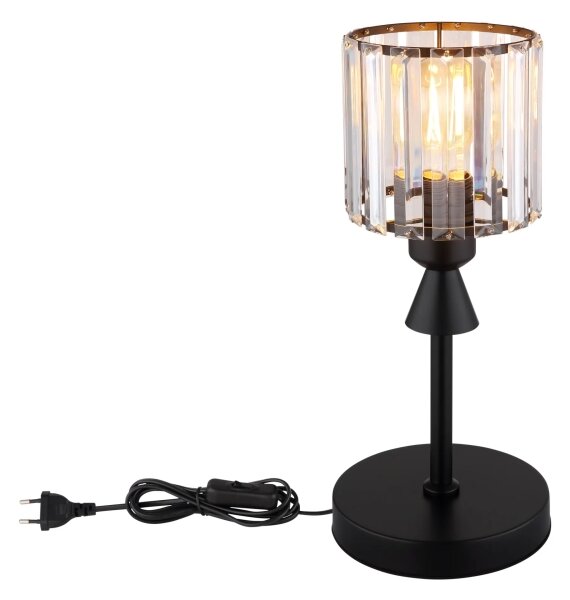 Globo 15742T - Lampada da tavolo JORDANA 1xE27/60W/230V diametro 15 cm nero