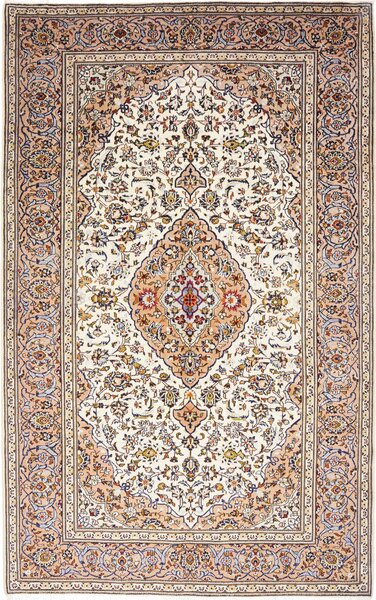 Tappeto Kashan Persia Medaglione Avorio Pesca 195x315 Cm