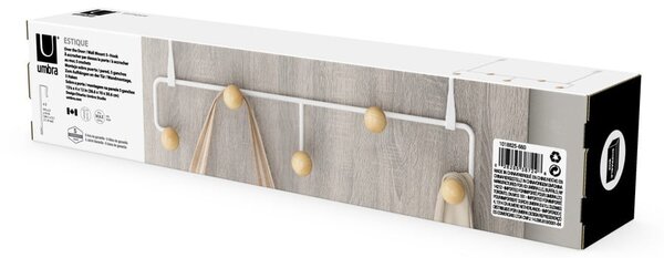 Appendiabiti in metallo bianco naturale 39 cm Estique - Umbra