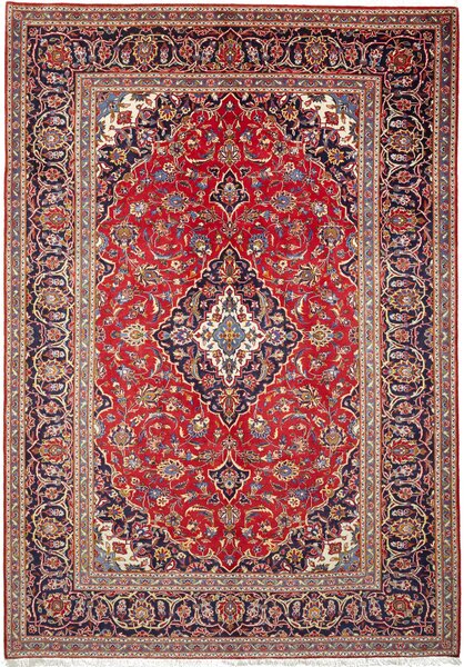Tappeto Ardakan Persia Medaglione Rosso Blu 204x310 Cm