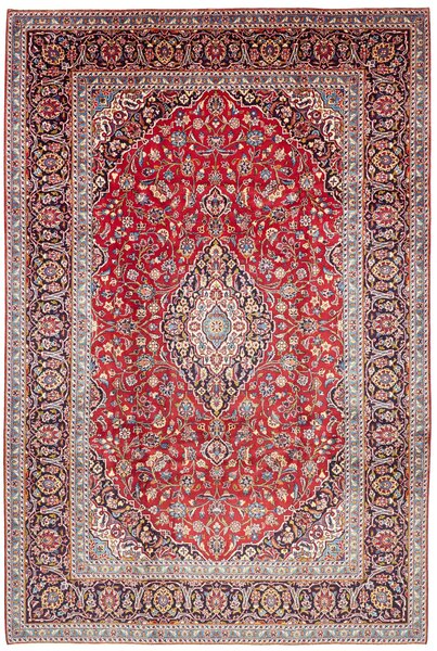 Tappeto Ardakan Persia Medaglione Rosso Blu 228x350 Cm