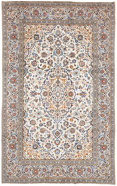 Tappeto Kashan Persia Medaglione Avorio Blu 194x316 Cm