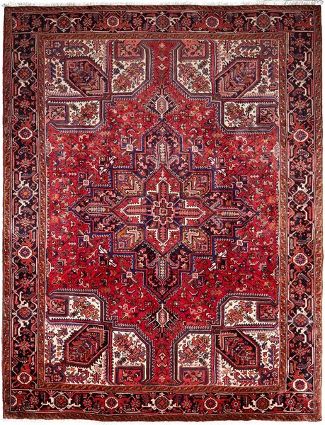Tappeto Gorawan Persia Geometrico Rosso Blu 260x336 Cm