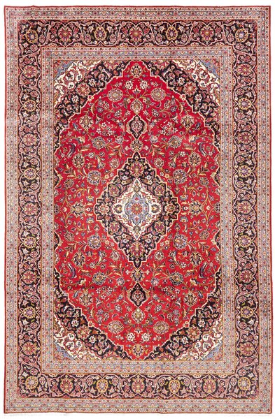 Tappeto Ardakan Persia Medaglione Rosso Nero 200x305 Cm