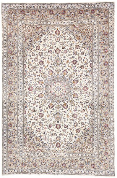 Tappeto Kashan Persia Medaglione Crema Beige 197x303 Cm