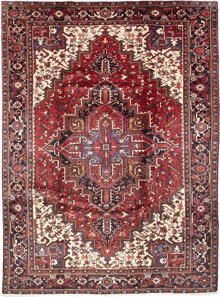 Tappeto Gorawan Persia Geometrico Rosso Blu Scuro 227x312 Cm