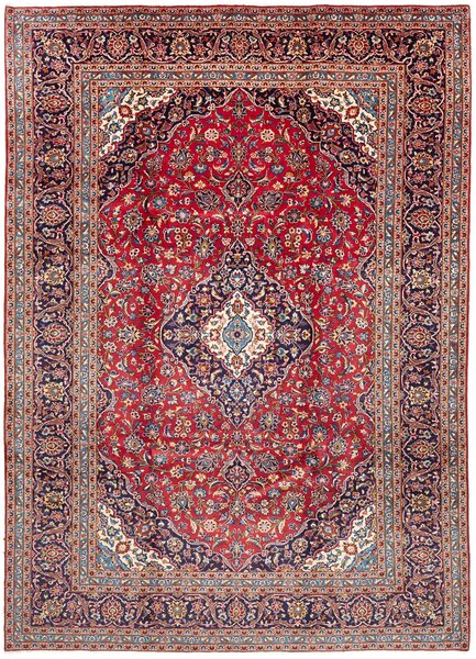Tappeto Ardakan Persia Medaglione Rosso Blu 253x353 Cm