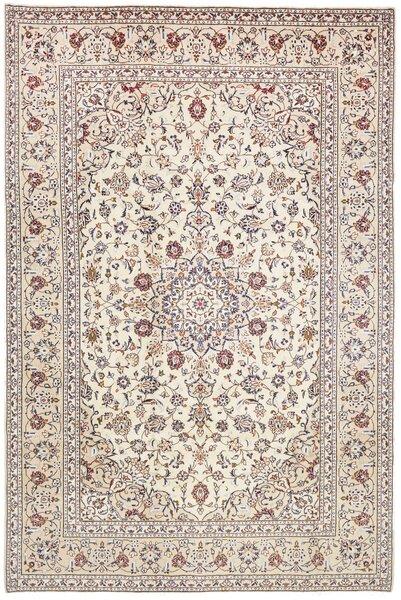 Tappeto Kashan Persia Medaglione Crema Blu 200x300 Cm