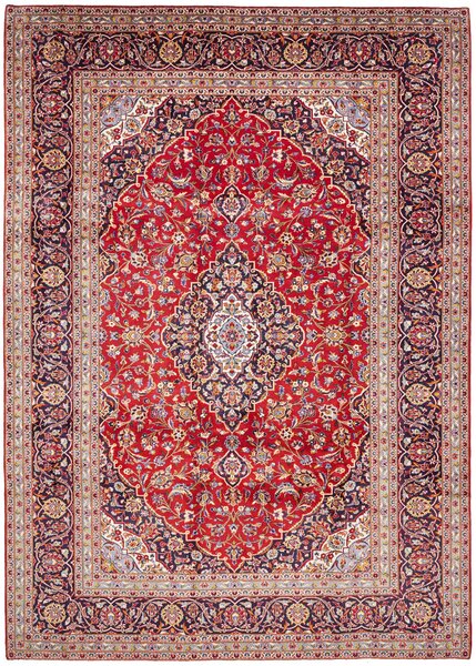 Tappeto Ardakan Persia Medaglione Rosso Blu 252x354 Cm