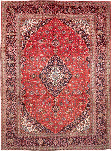 Tappeto Ardakan Persia Medaglione Rosso Blu 290x397 Cm