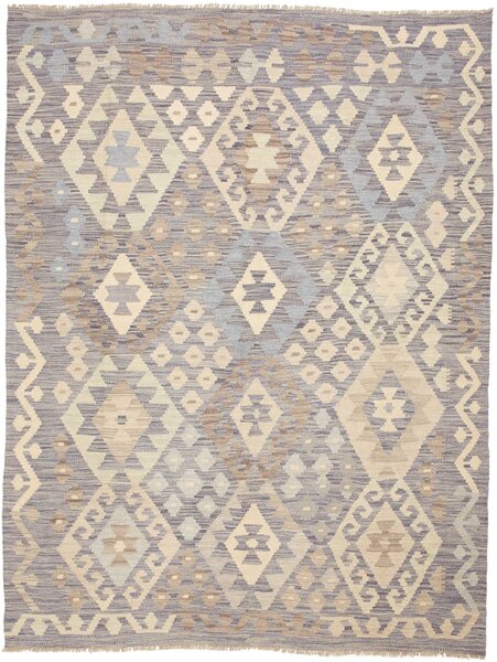 Tappeto Kilim Afghanistan Astratto Grigio-blu Beige 152x200 Cm
