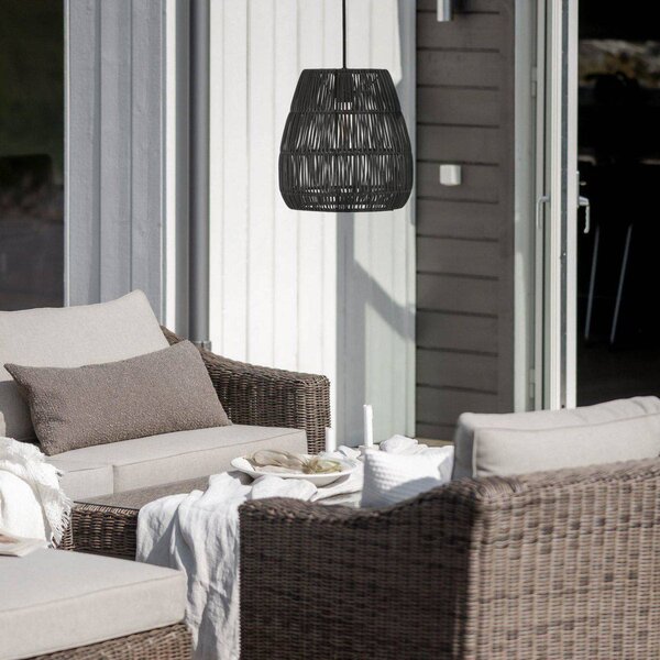PR Home Saigon lampada a sospensione da esterno nero Ø38cm cavo 2,5m Saigon, dimmerabile, Nero, Plastica