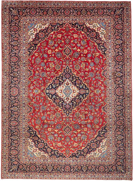 Tappeto Ardakan Persia Medaglione Rosso Blu 257x348 Cm