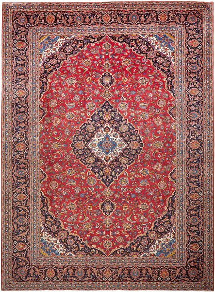 Tappeto Ardakan Persia Medaglione Rosso Blu 305x415 Cm
