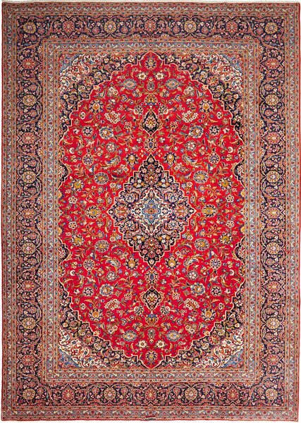 Tappeto Ardakan Persia Medaglione Rosso Blu 274x388 Cm