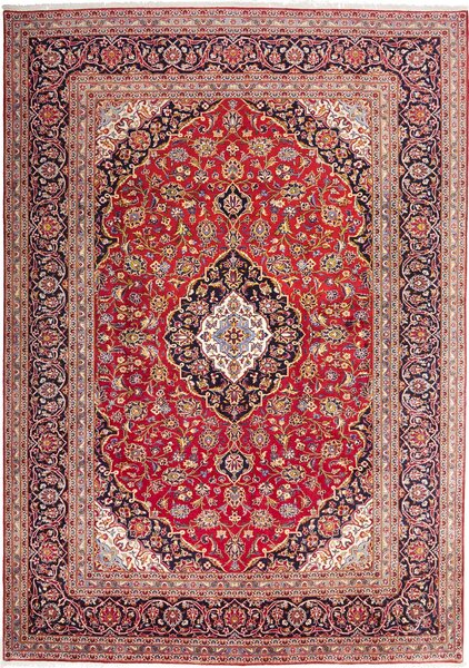 Tappeto Ardakan Persia Medaglione Rosso Blu Notte 247x345 Cm
