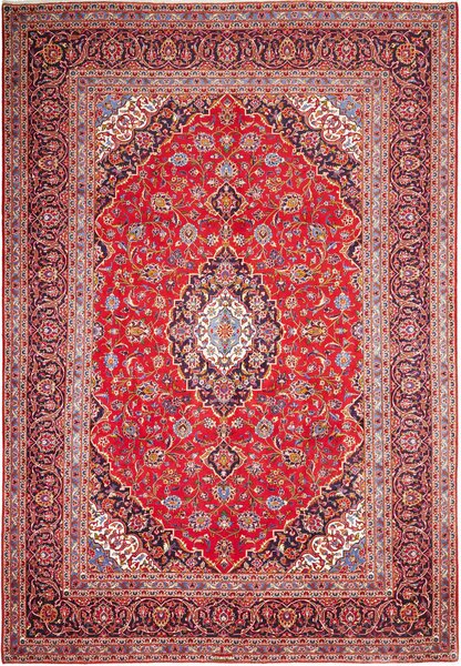 Tappeto Ardakan Persia Medaglione Rosso Blu 245x358 Cm
