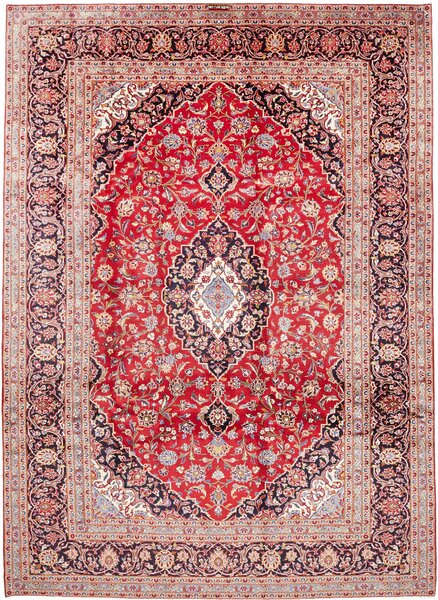 Tappeto Ardakan Persia Medaglione Rosso Blu 250x347 Cm
