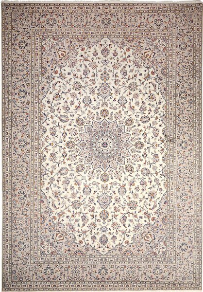 Tappeto Kashan Persia Medaglione Avorio Blu 240x357 Cm