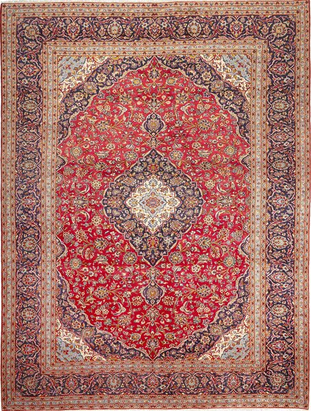 Tappeto Ardakan Persia Medaglione Rosso Blu 290x410 Cm