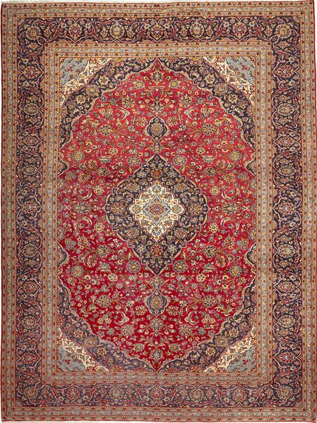 Tappeto Ardakan Persia Medaglione Rosso Blu 300x395 Cm