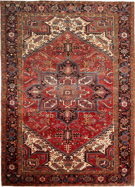 Tappeto Gorawan Persia Geometrico Rosso Blu 235x327 Cm